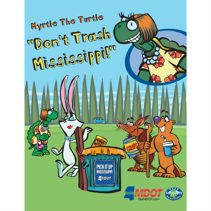 Myrtle the Turtle ‘Don’t Trash Mississippi’