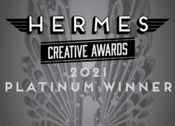 silver Hermes award banner